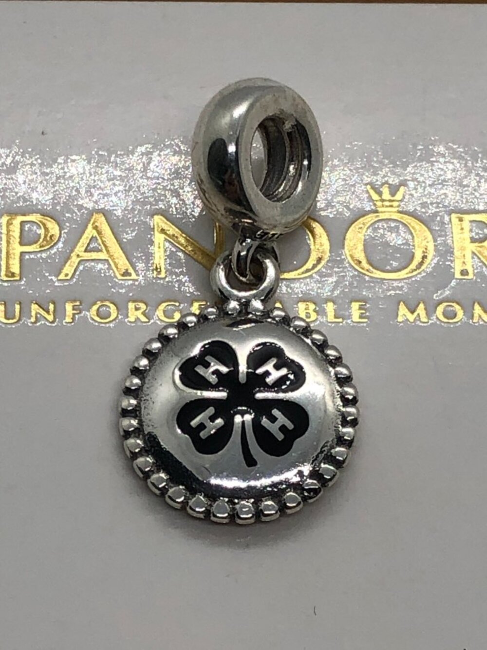 ✨🔥Pandora 4H logo dangle charm Maryland Exclusive Charm